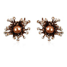 Aidan & Ice Golden Lush earrings featuring elegant gold-tone design and intricate detailing, perfect for stylish accessories.