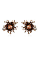 Aidan & Ice Golden Lush earrings featuring elegant gold-tone design and intricate detailing, perfect for stylish accessories.