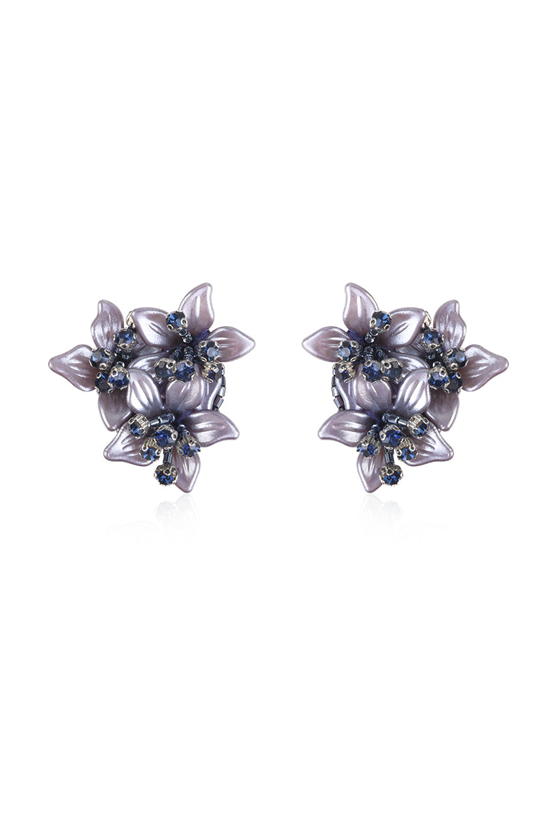 Gray Greta earrings by Aidan & Ice featuring stylish, modern earrings with a sleek gray finish and elegant design.