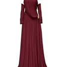 Jenny K Tran EIRA Burgundy gown featuring elegant fabric and tailored design, perfect for formal occasions.