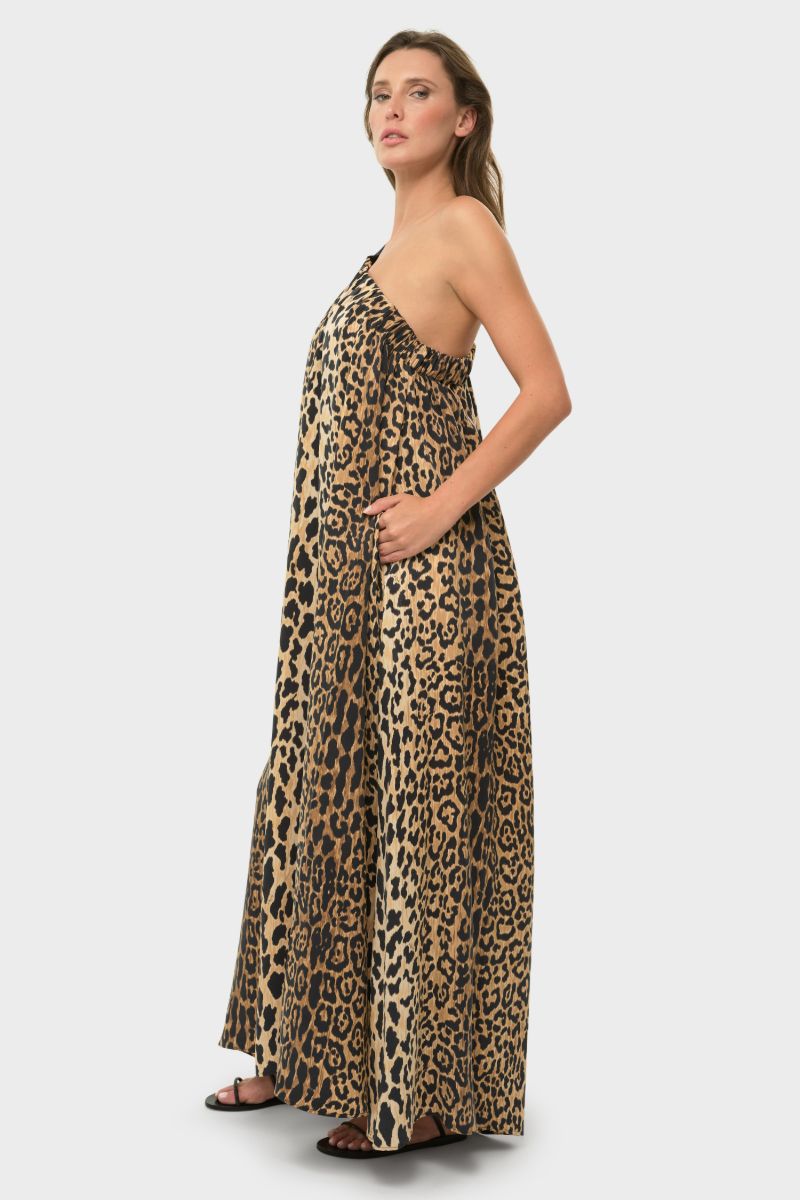 ELLA ONE SHOULDER DRESS IN LEO - CULT MIA
