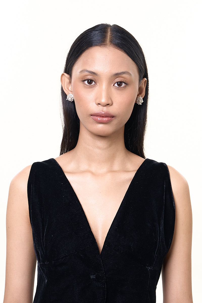 LAVISA WHITE EARRINGS - CULT MIA