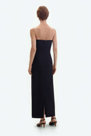 Elegant ELENAREVA gown featuring a pink satin bustier, showcasing luxurious fabric and intricate design details.