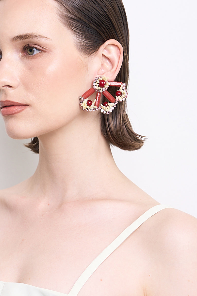 LIORA RED EARRINGS - CULT MIA