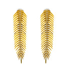 Gold Jessica K Elise earrings featuring sleek, modern design with a polished finish and delicate hoop style.