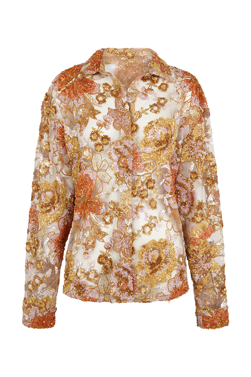 Embroidered JC Pajares shirt featuring detailed embroidery on a stylish shirt fabric.