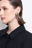 Aidan & Ice Ophelia Gold Earrings featuring elegant gold earrings with intricate detailing and a classic design.