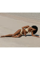 Nelblu Marea bikini bottom with full coverage in blonde color, featuring a smooth fabric and classic bikini style.
