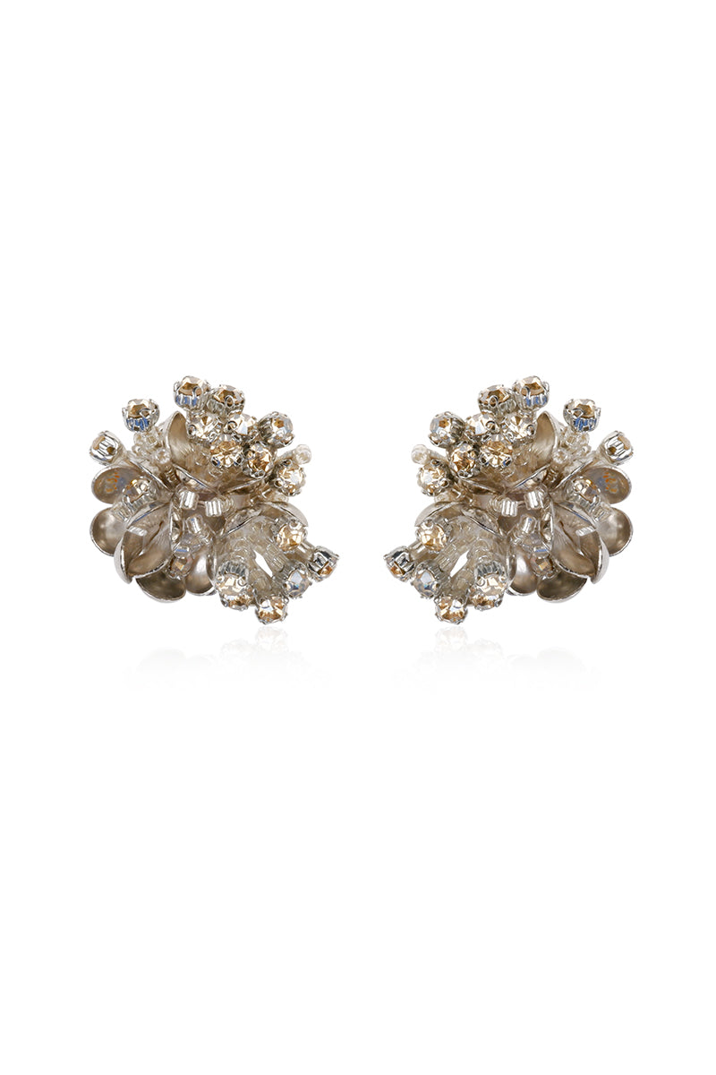 Silver wheat earrings by Aidan & Ice featuring intricate wheat design in a stylish, elegant earring style.