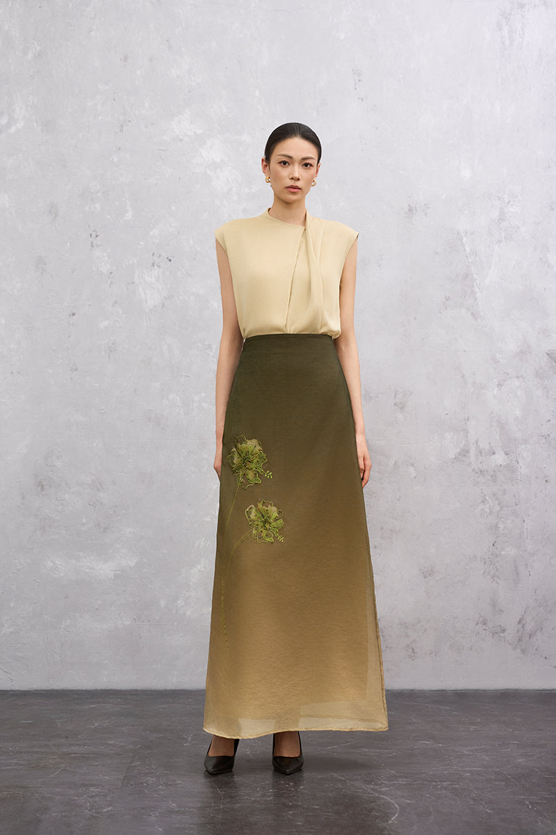 SENNA SKIRT IN MOSS GREEN