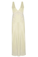 Bocan Couture Eugenie long V-neck inner nightgown in soft fabric, featuring a relaxed fit and elegant design.