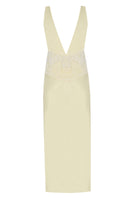 Eugenie long V-neck inner nightgown by Bocan Couture, soft fabric with elegant design, perfect for comfortable sleepwear.