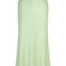 Mint green Scarlett Gasque Evelyn Skirt, midi length with a flowing design, displayed from the front view.