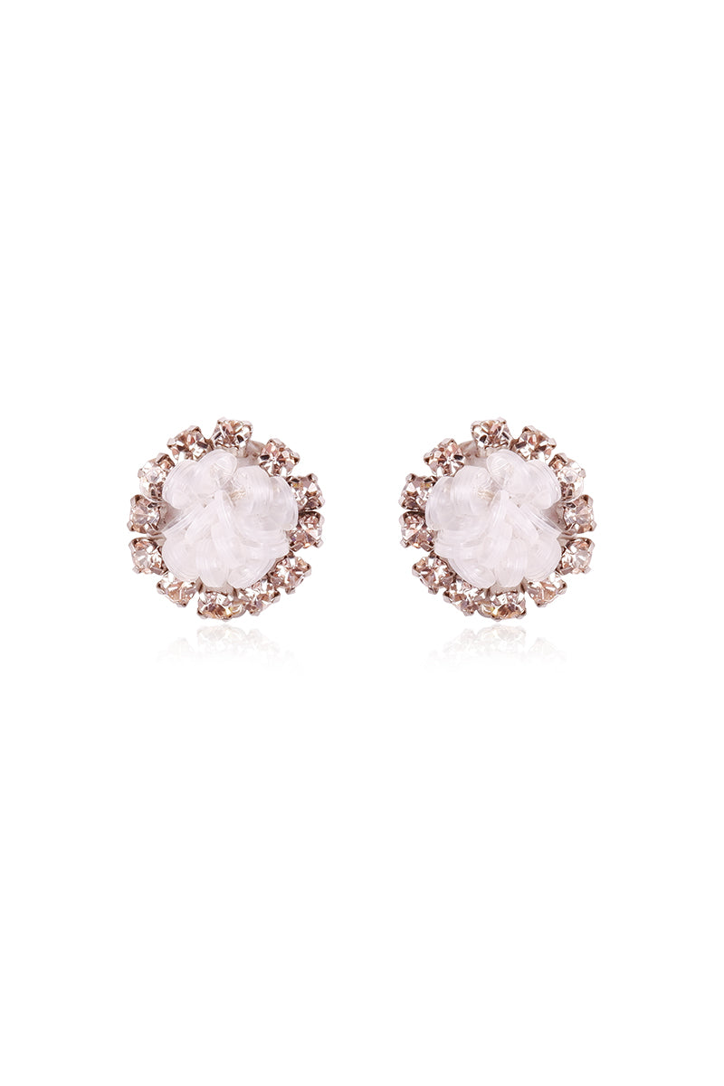 White Flow earrings by Aidan & Ice, delicate statement earrings with an elegant, flowing design.