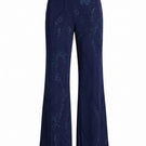 Navy easy pants by Maccapani with a relaxed fit and straight-leg design, shown on a model.