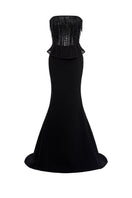 Elegant EEGEN STUDIO Reema gown with intricate embroidery and flowing fabric, perfect for special occasions.