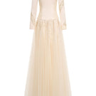 Elegant ELIRA gown by EEGEN STUDIO, featuring flowing fabric and intricate details, perfect for formal occasions.