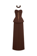 EEGEN STUDIO Zahra set gown displayed with elegant fabric and detailed embroidery, perfect for formal occasions.