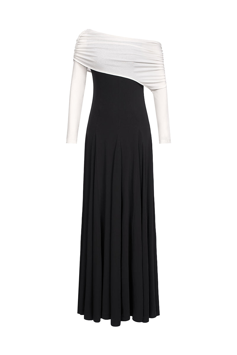 Elegant Caelis dress gown by EEGEN STUDIO featuring flowing fabric and intricate design details.