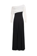 Elegant EEGEN STUDIO Caelis gown with intricate lace detailing and flowing fabric, perfect for formal occasions.