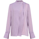 Purple long sleeve top by EEGEN STUDIO, featuring a stylish design and comfortable fit, shown on a model.