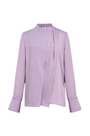 Purple long sleeve top by EEGEN STUDIO, featuring a stylish design and comfortable fit, shown on a model.