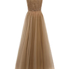 Elegant Noura gown by EeGen Studio featuring intricate embroidery and flowing fabric, perfect for formal occasions.