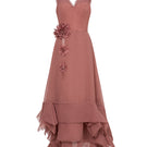 Elegant DUNE gown by EEGEN STUDIO featuring flowing fabric and intricate design, perfect for formal occasions.