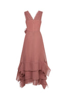 Elegant EEGEN STUDIO DUNE gown with flowing fabric and intricate details, perfect for formal occasions.
