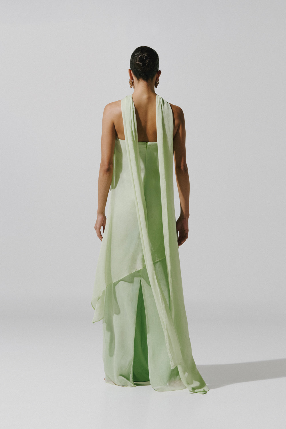 Baobab EL Maxi Dress in sage green, flowing maxi dress with a relaxed fit, perfect for casual or summer wear.