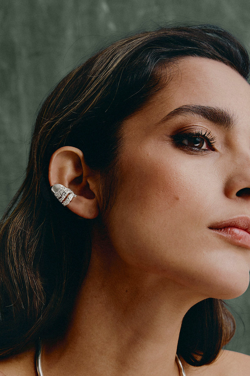 SILVER ELEA EAR CUFF - CULT MIA