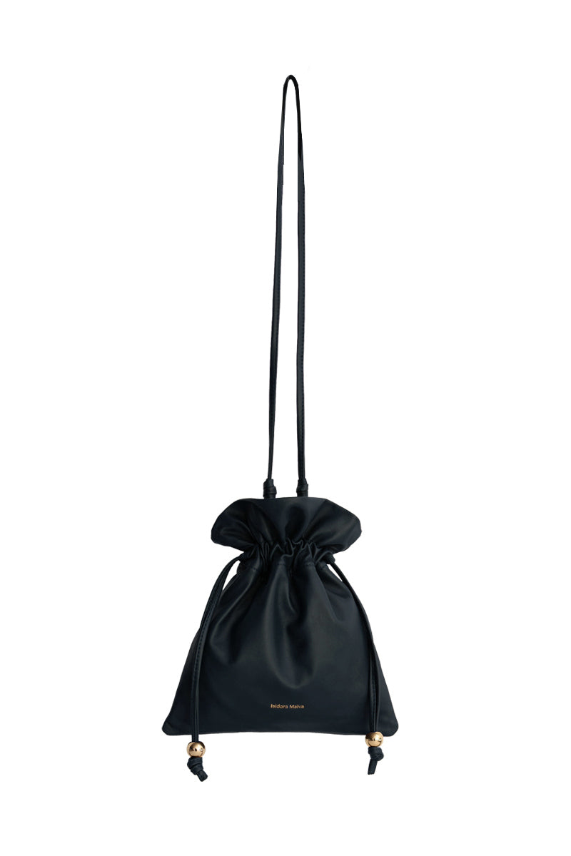 Black ISIDORA MALVA Elena mini pouch shoulder bag with sleek design and compact size, ideal for everyday use.