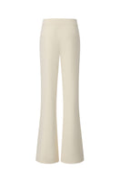 Back view of Nana Jacqueline Ella flared pants in champagne, showcasing the relaxed fit and stylish design.