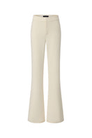 Nana Jacqueline Ella flared pants in champagne color, front view showing high waist and wide-leg silhouette.
