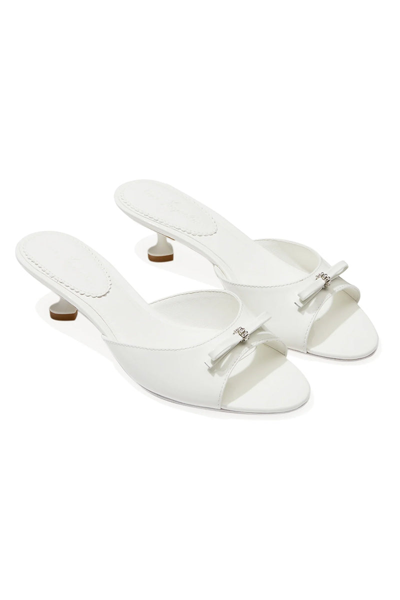 White Nana Jacqueline Ella Heart Heels shoes with heart-shaped details and elegant heel design.