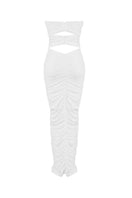 Back view of Gigii's Elysia Maxi Dress showcasing flowing fabric and elegant design. Perfect for summer or formal occasions.