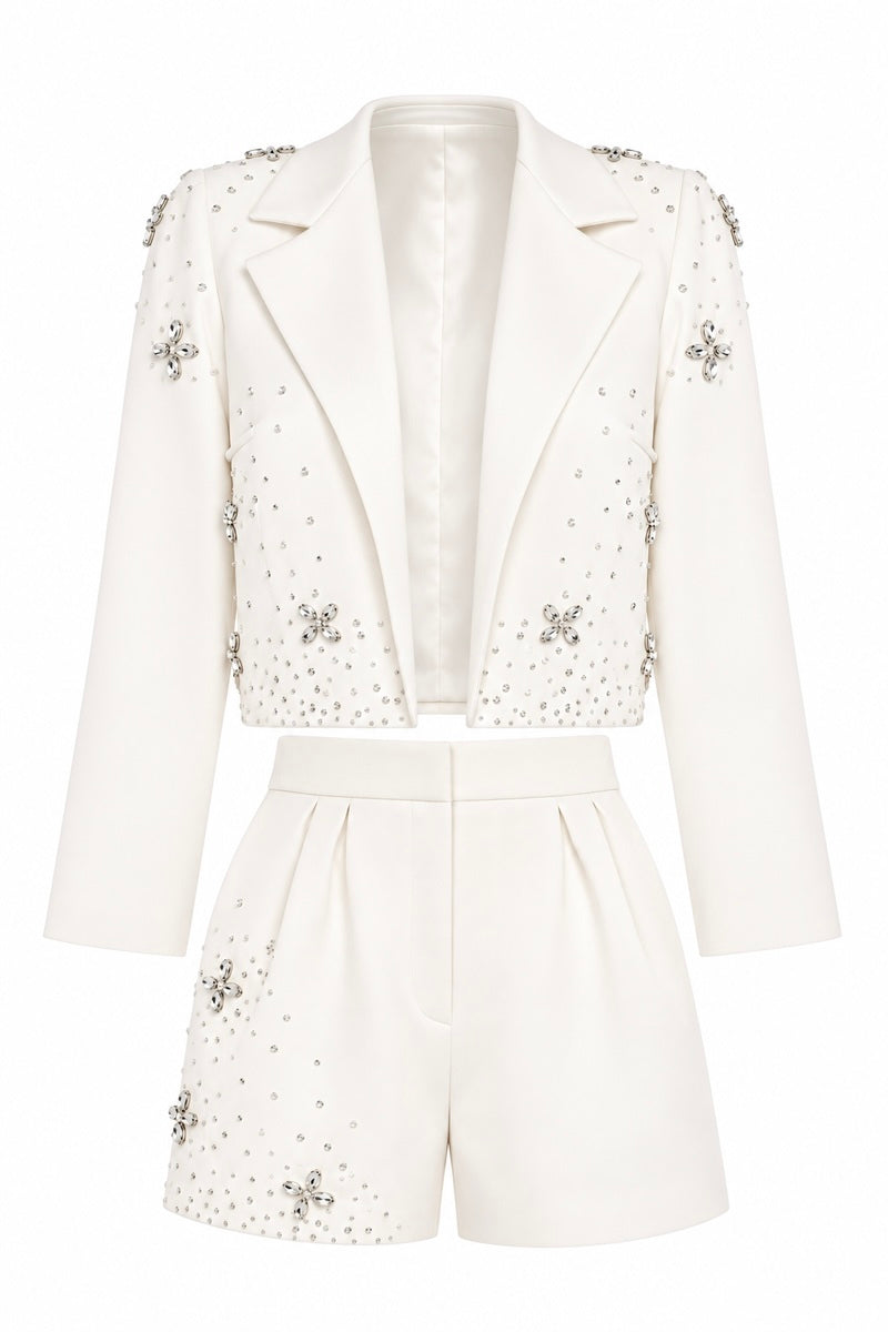 EMBELLISHED CREPE TAILORED SET