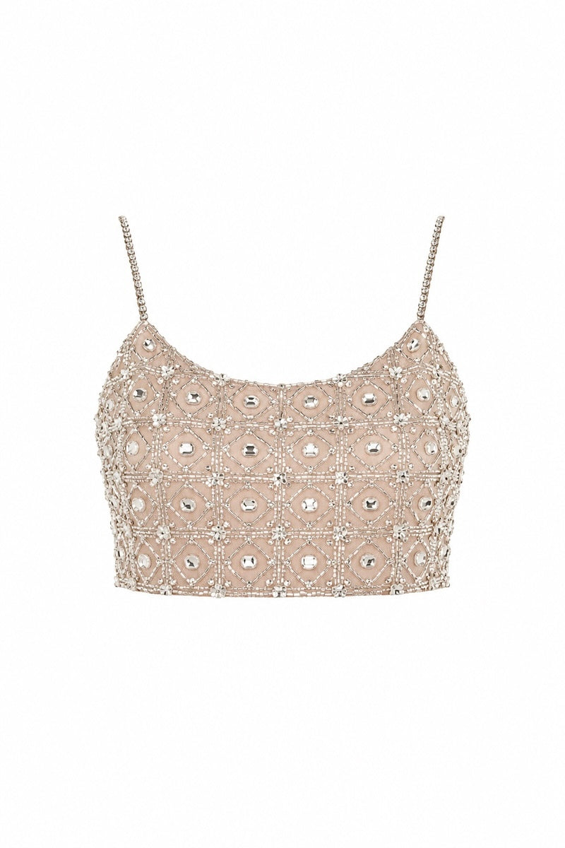 EMBELLISHED CROPPED TOP