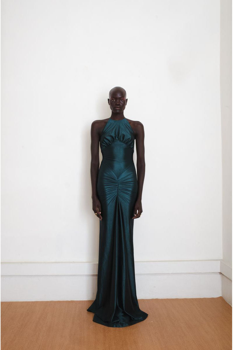 MIREILLE BUST-SUPPORT LONG SILK GOWN IN STARDUST | CULT MIA | NK IMODE MIREILLE BUST-SUPPORT LONG SILK GOWN IN STARDUST | CULT MIA | NK IMODE