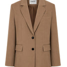 Izakova EMINA blazer in khaki, tailored blazer for women, with a fitted design and classic lapel collar, stylish and versatile.