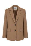 Izakova EMINA blazer in khaki, tailored blazer for women, with a fitted design and classic lapel collar, stylish and versatile.
