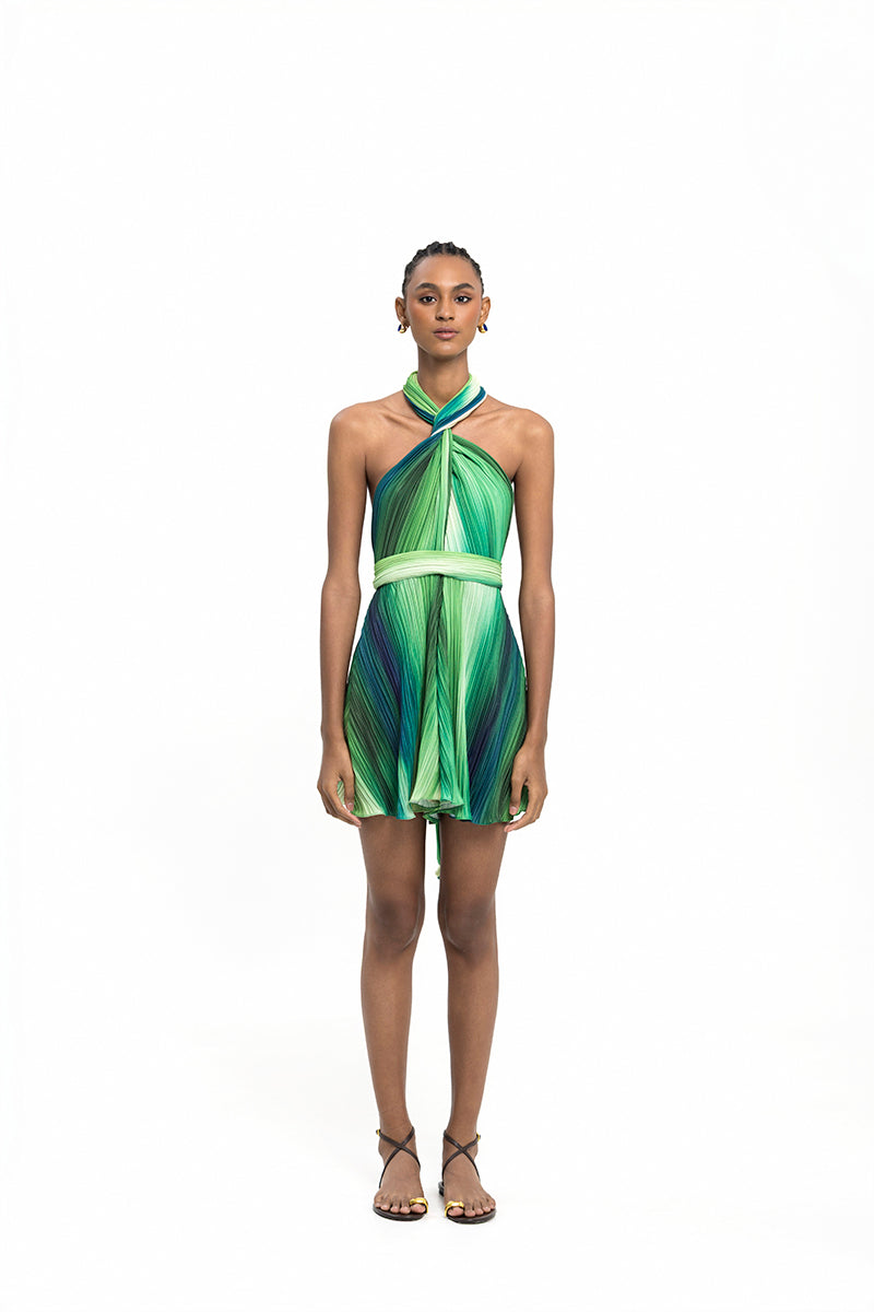 Maylé Vásquez Estero romper jumpsuit in River Green, featuring a stylish, casual design with a comfortable fit.