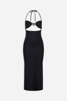 Black ETE Maxi Skirt by Maliluha, flowing and stylish with a smooth waistband, perfect for casual or dressy occasions.