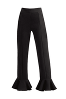 Señorita Eugenia black pants showing a tailored fit with a sleek waistband and classic straight-leg design.