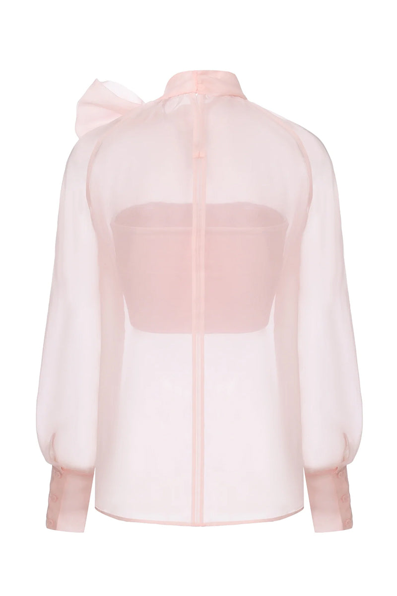 Nana Jacqueline Eve Diamond Top in pink, shown from the back, featuring a stylish design and shimmering diamond details.