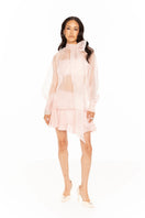 Nana Jacqueline pink diamond top, stylish sleeveless blouse with embellishments, worn by a model in a fashion lookbook image.