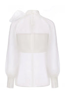 White Eve Diamond Top by Nana Jacqueline, front view showcasing elegant design and fit.