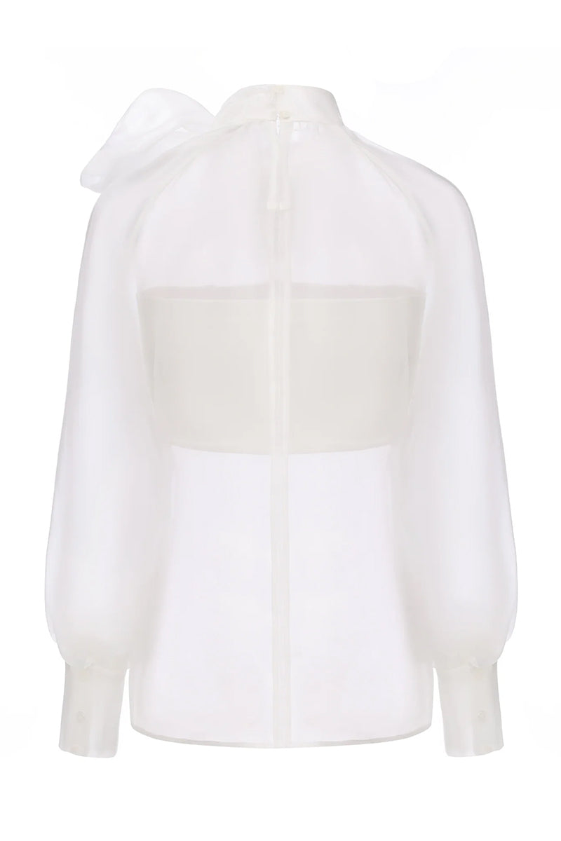 White Eve Diamond Top by Nana Jacqueline, front view showcasing elegant design and fit.