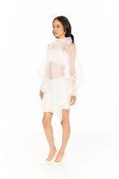 White Eve Diamond Top by Nana Jacqueline, stylish sleeveless blouse with diamond embellishments, displayed on a model.