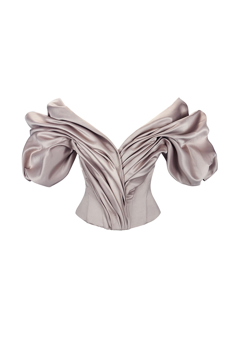VOLUMETRIC CORSET IN BEIGE - CULT MIA